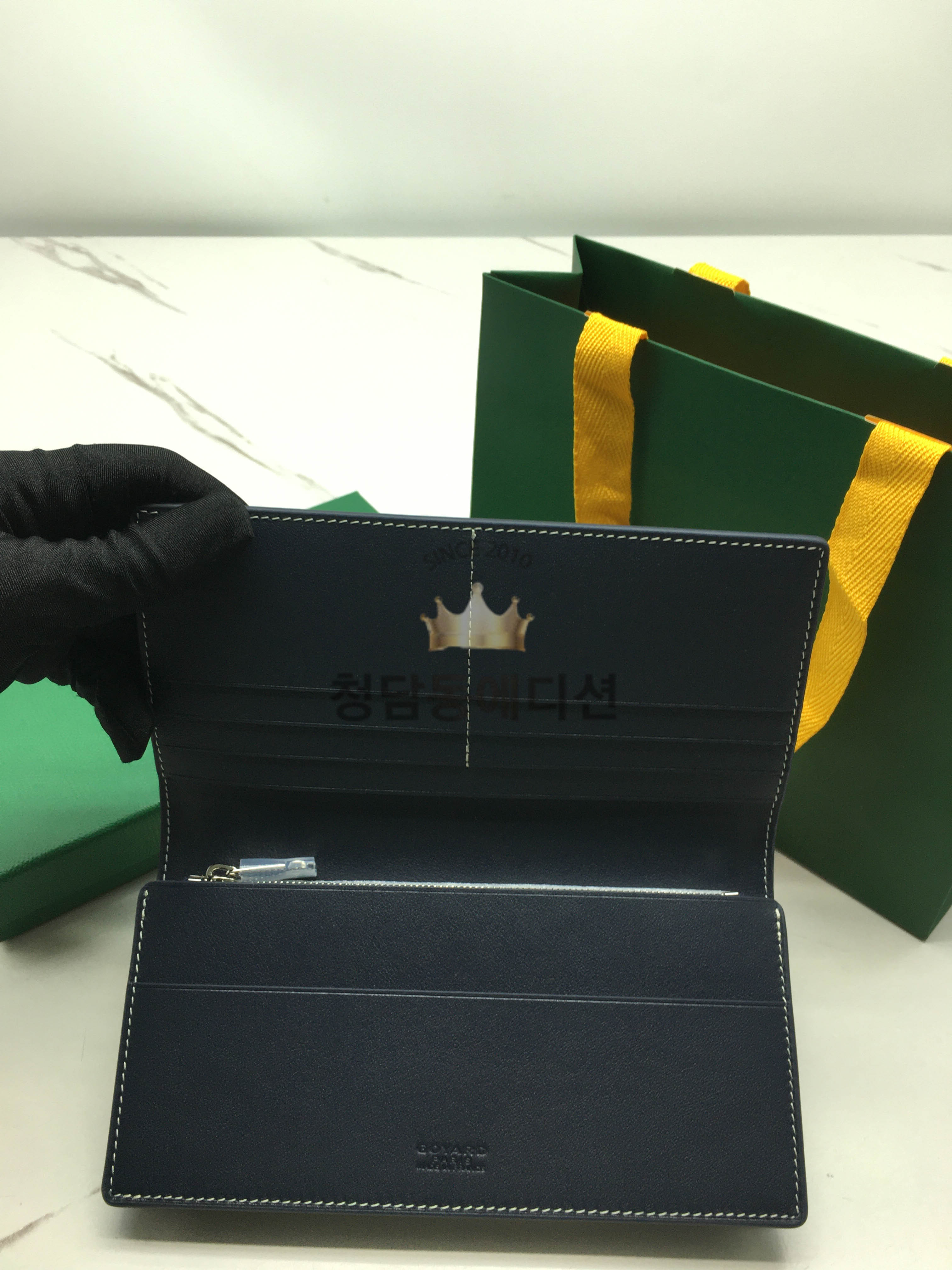 고야드 리슐리유 플랩 장지갑 (컬러 다크네이비)