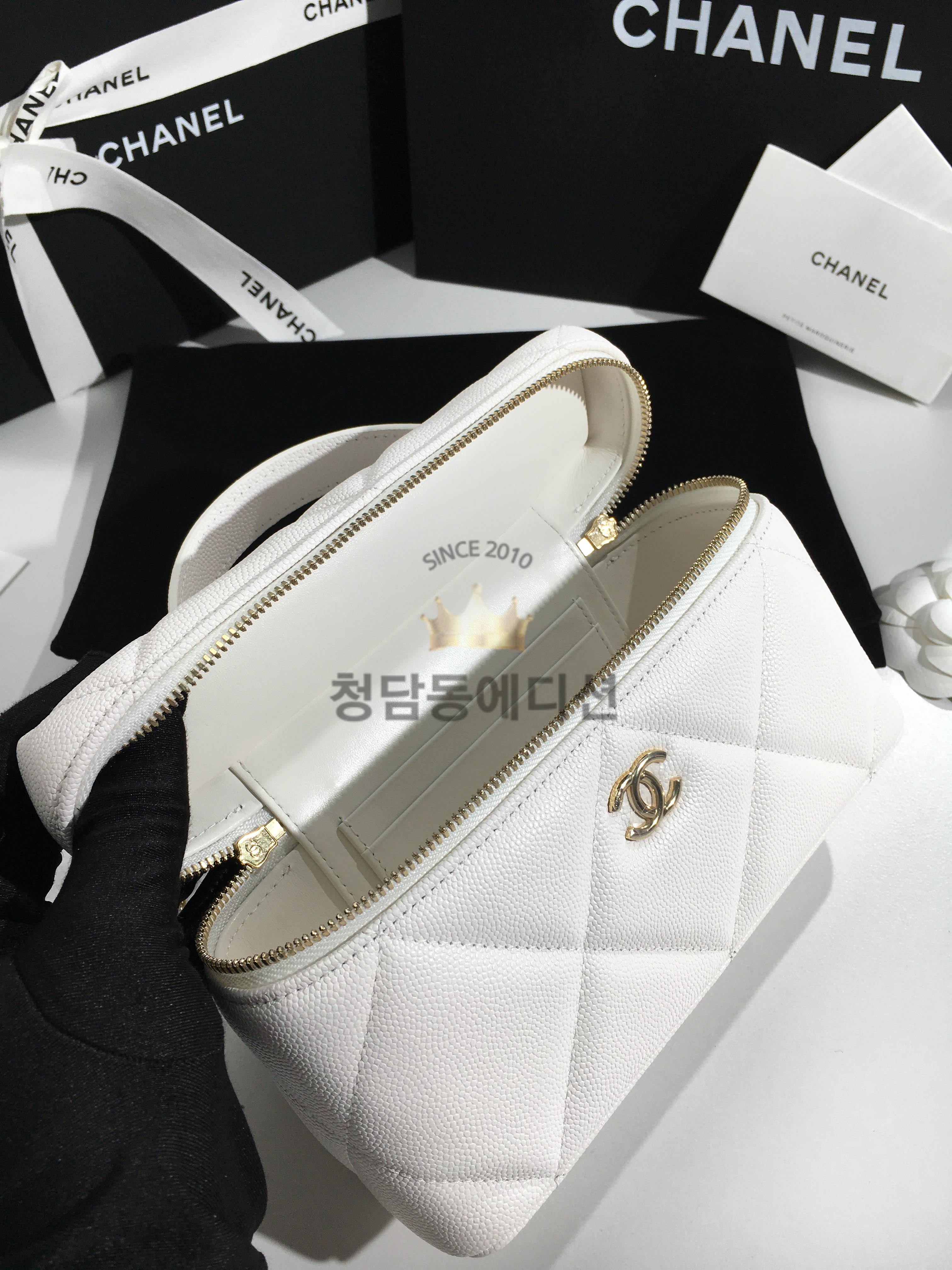 샤넬 25K 빅 퀼팅 탑핸들 베니티 체인백