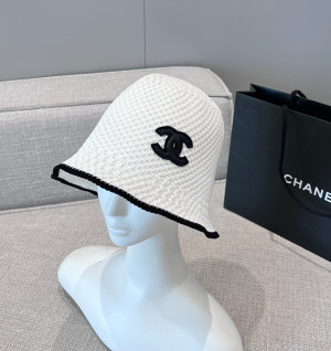 샤넬 CC 로고 크로셰 버킷햇