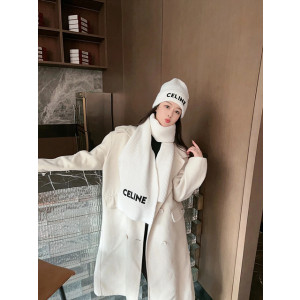 셀린느 로고 캐시미어 비니 & 머플러