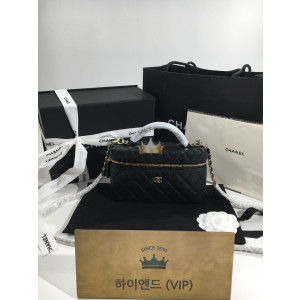샤넬 탑핸들 포쉐트 베니티백 블랙 AP4385